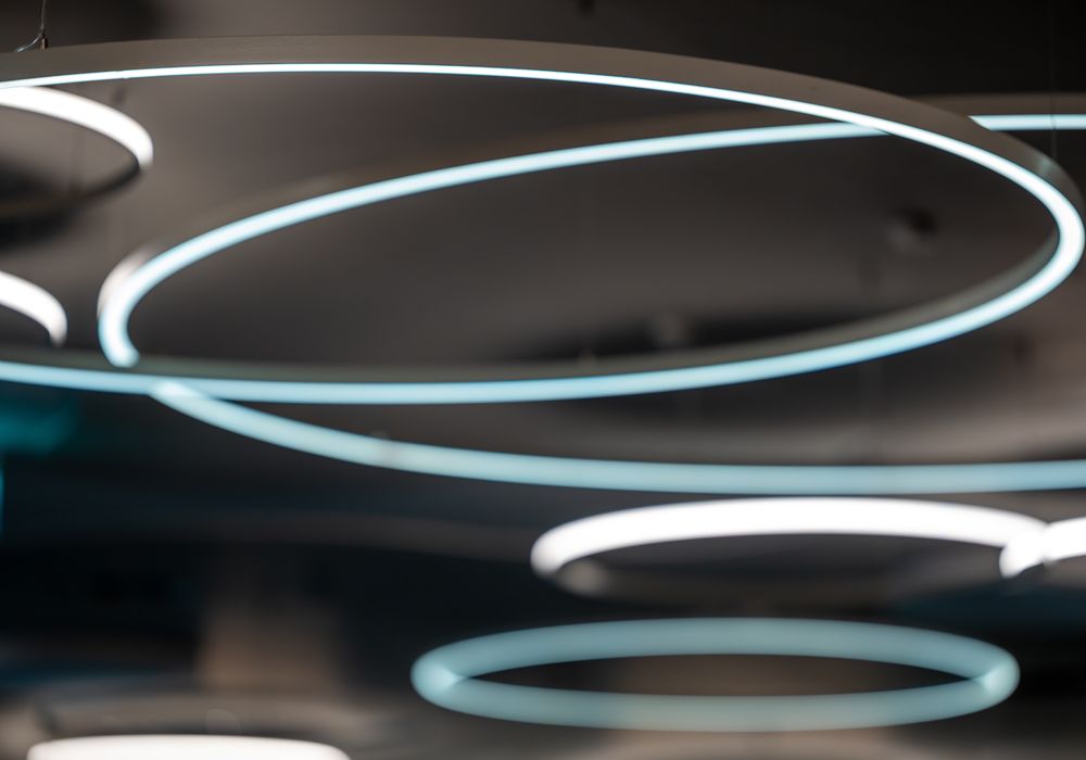 Lámpara circular de led.
